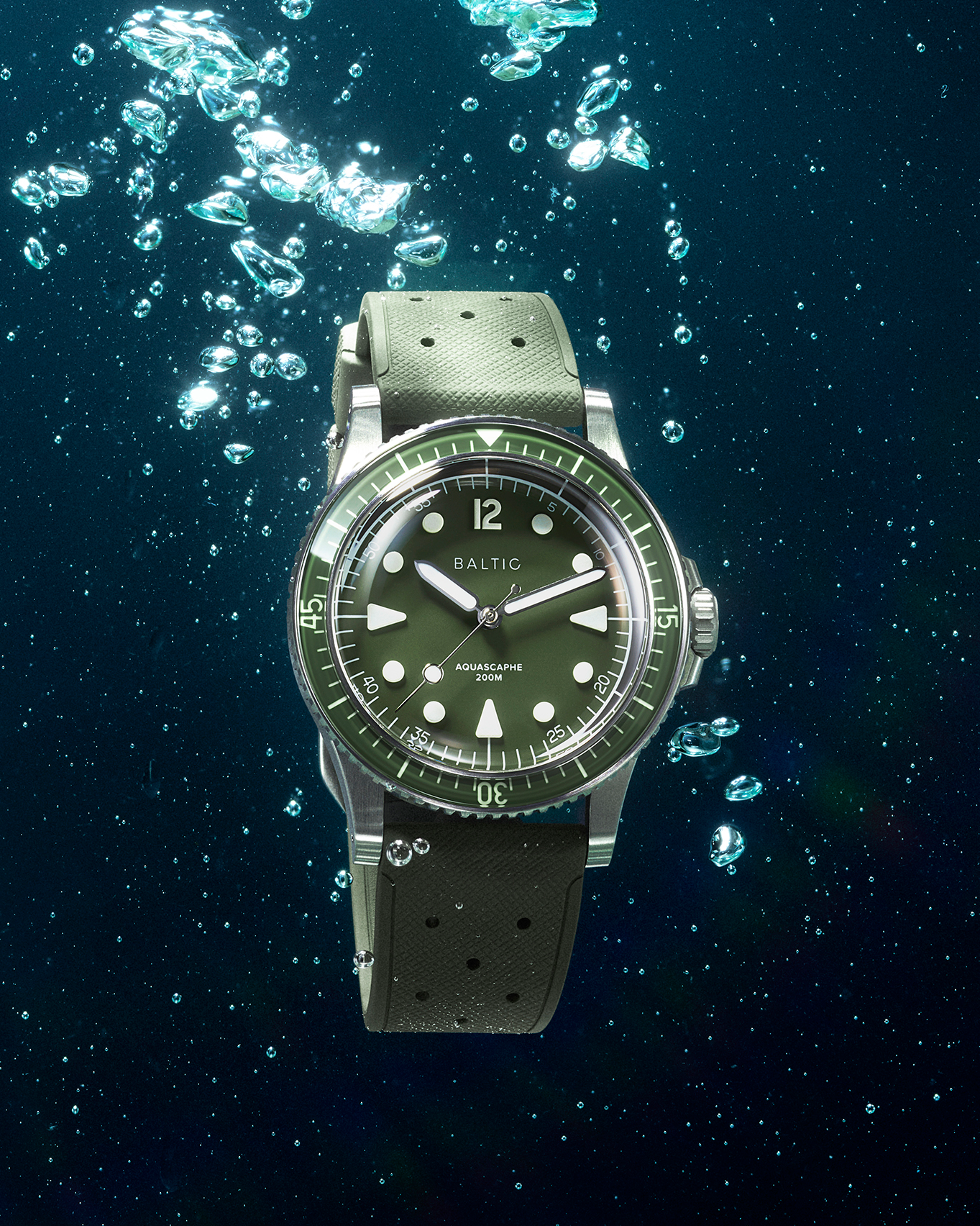 Aquascaphe MK2 Green | Baltic Watches