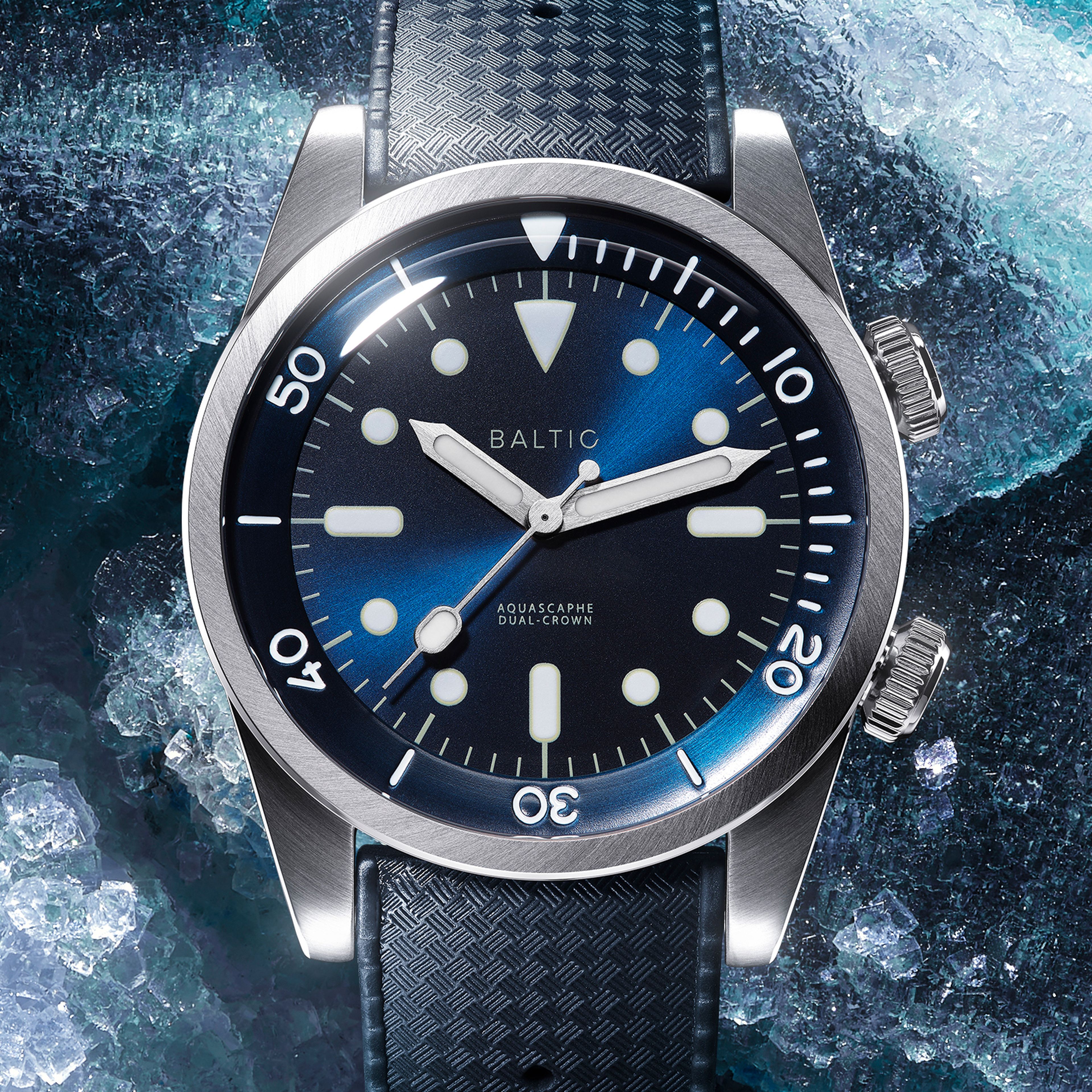 Aquascaphe Dual-Crown Blue | Baltic Watches