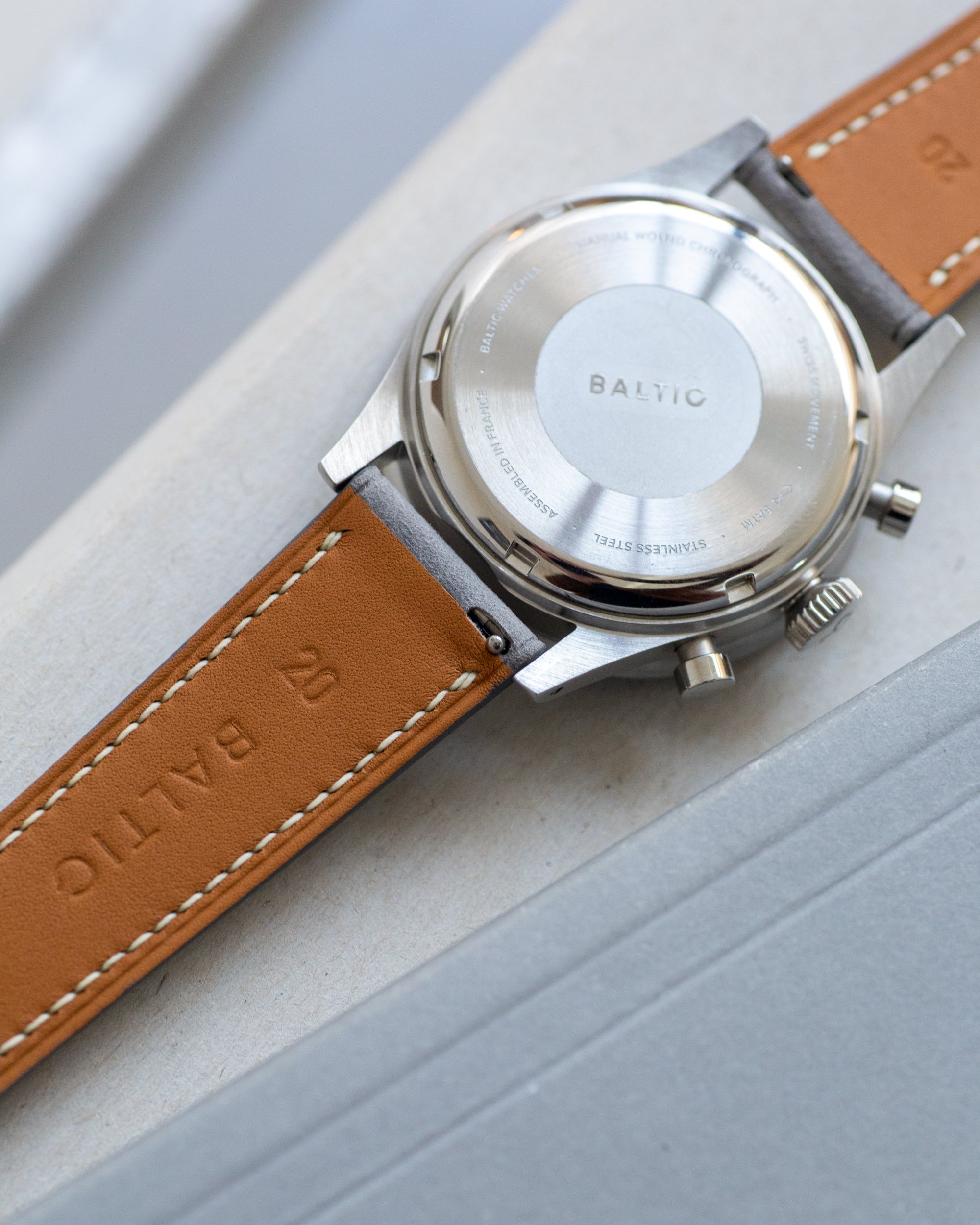 Stitched Light Grey | Baltic Watches