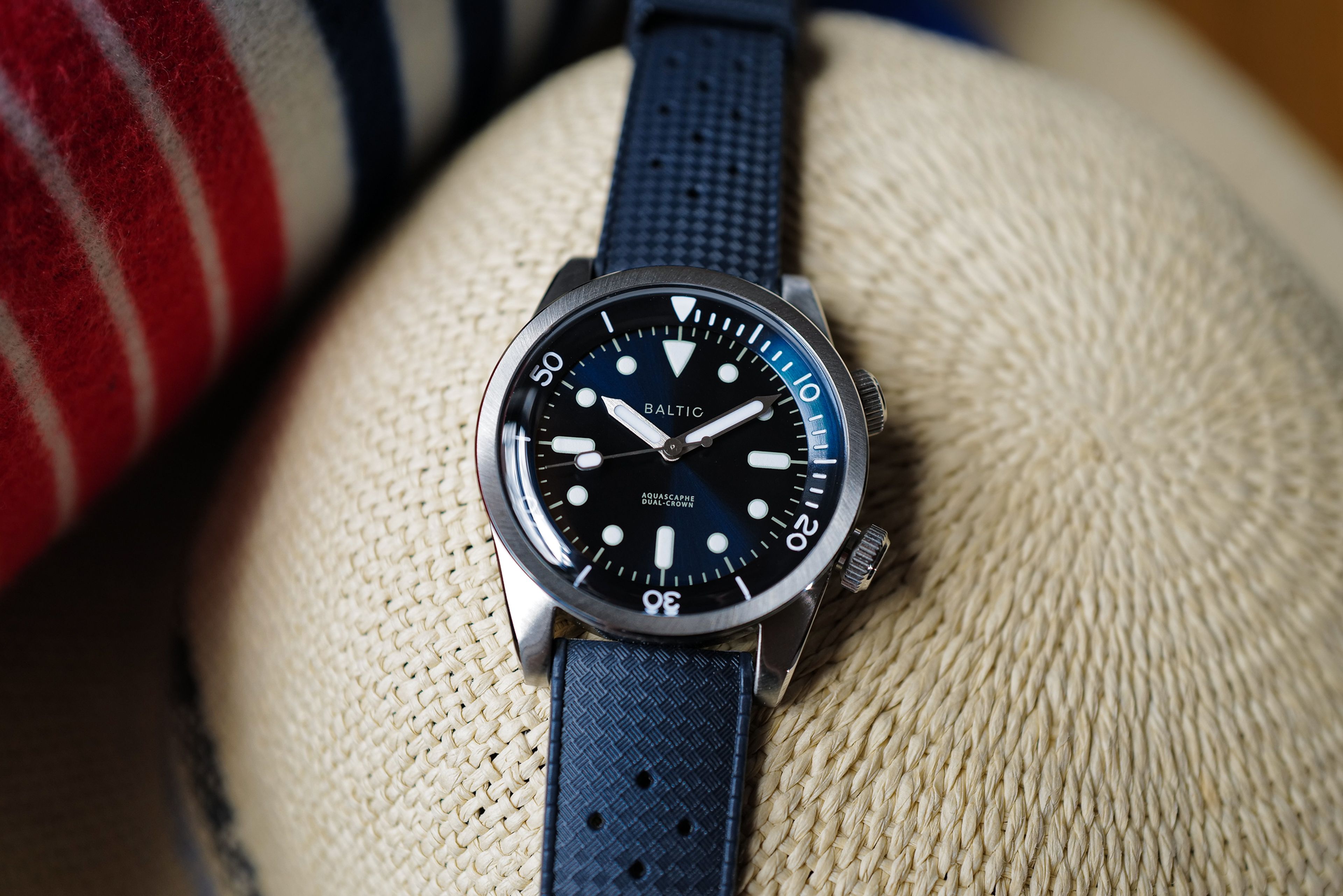 Aquascaphe Dual-Crown Blue - Baltic Watches