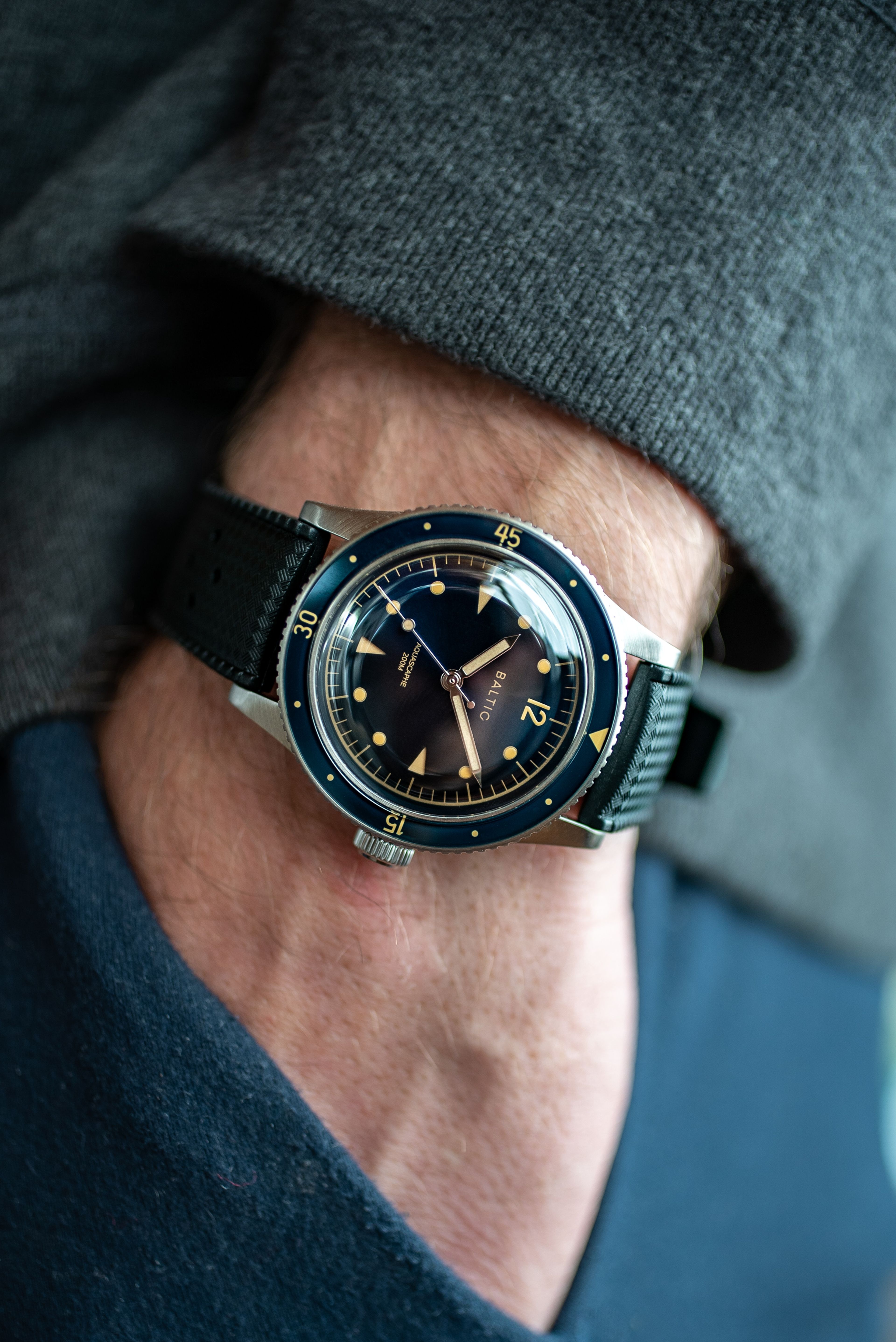 Aquascaphe Classic Blue Gilt - Baltic Watches