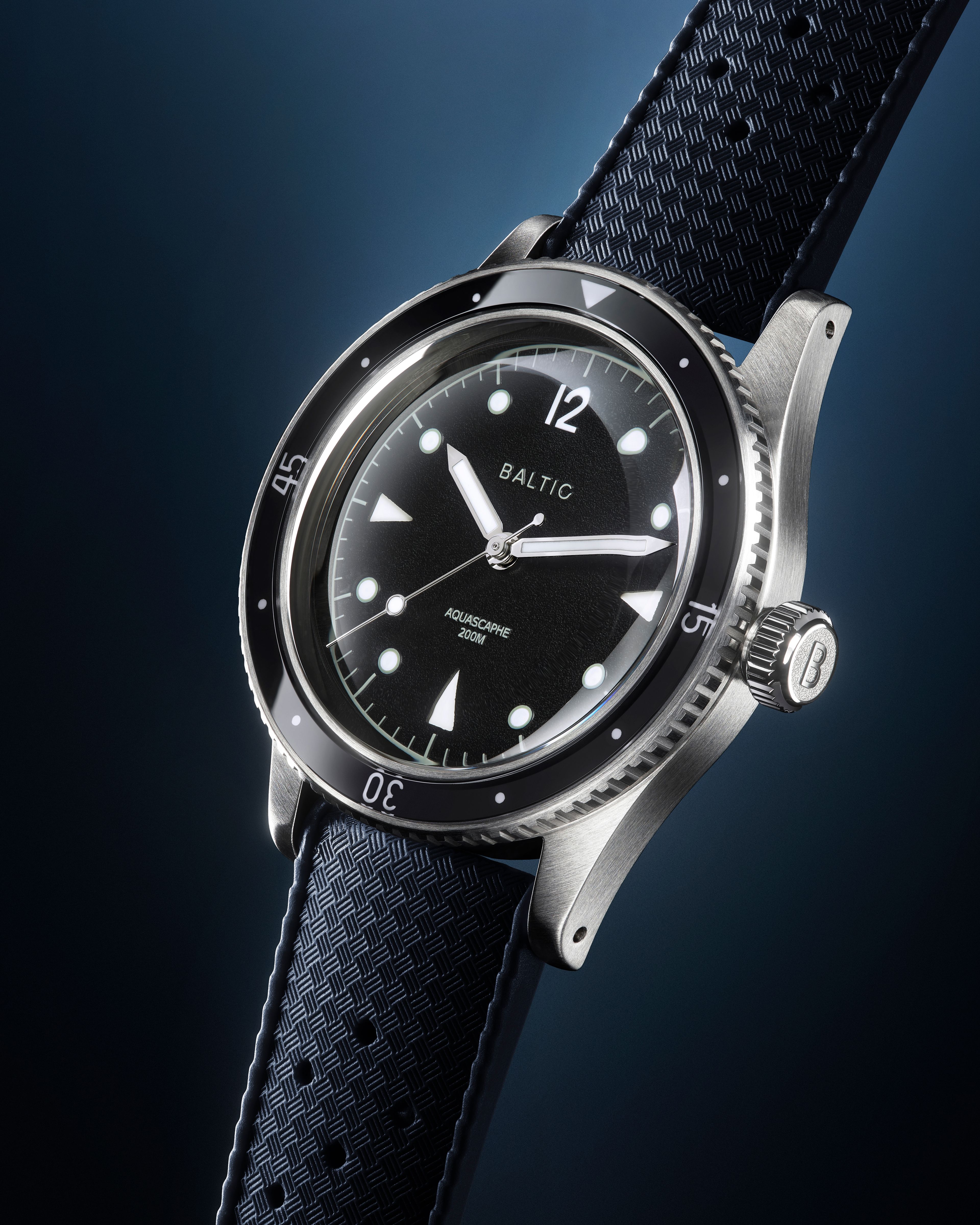 Aquascaphe Classic Black Silver | Baltic Watches