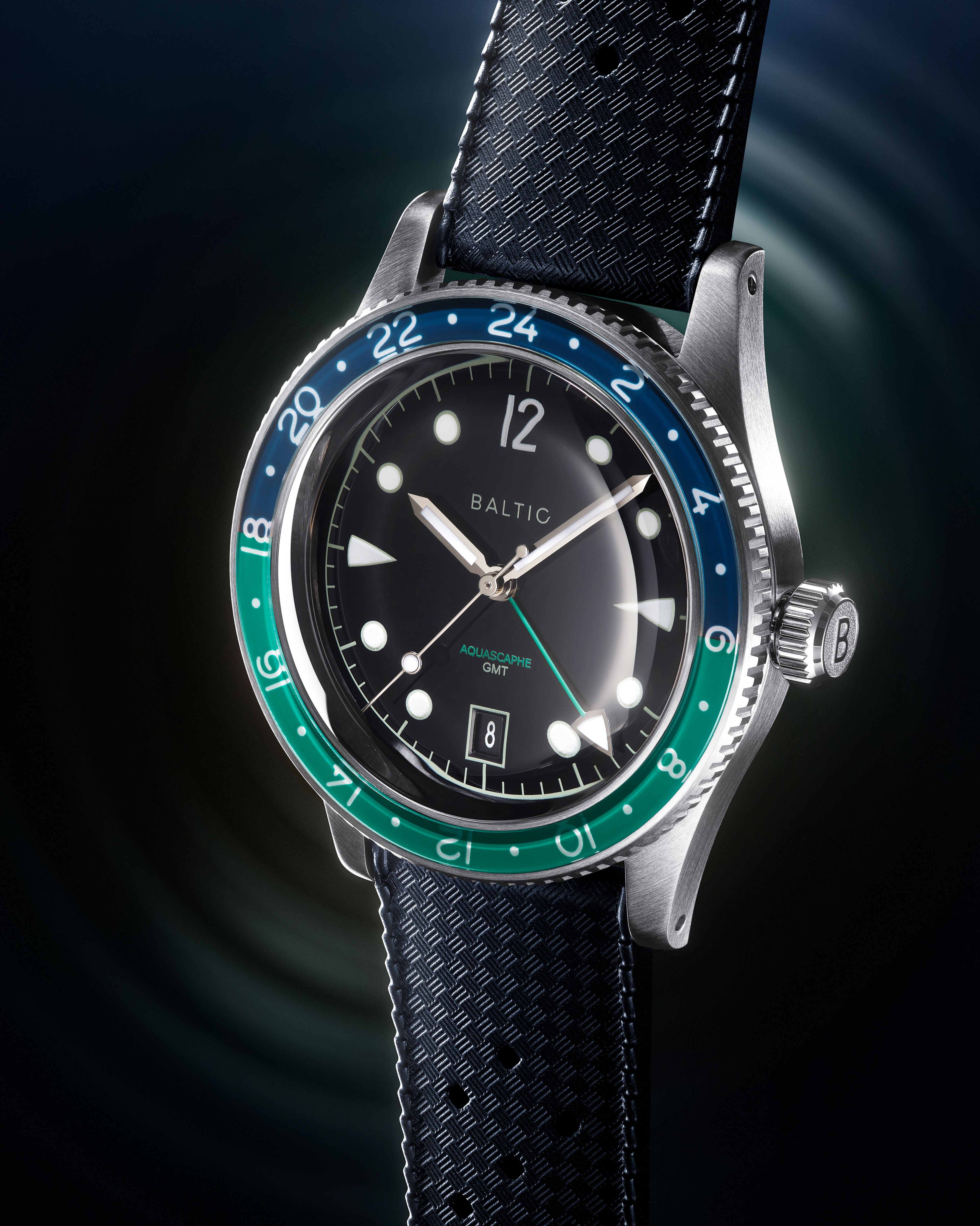 Aquascaphe GMT Green - Baltic Watches