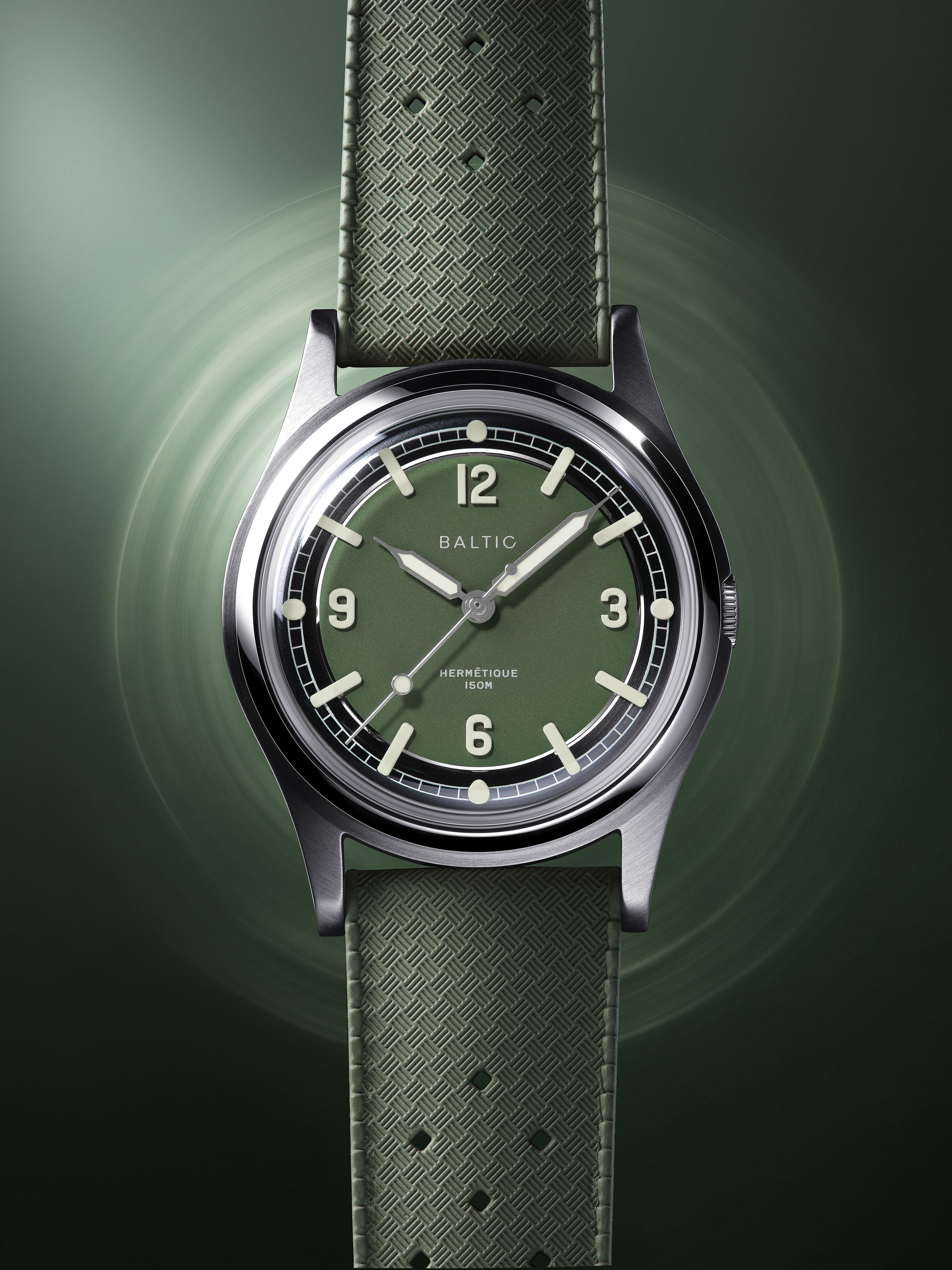 Green stainless steel discount watch