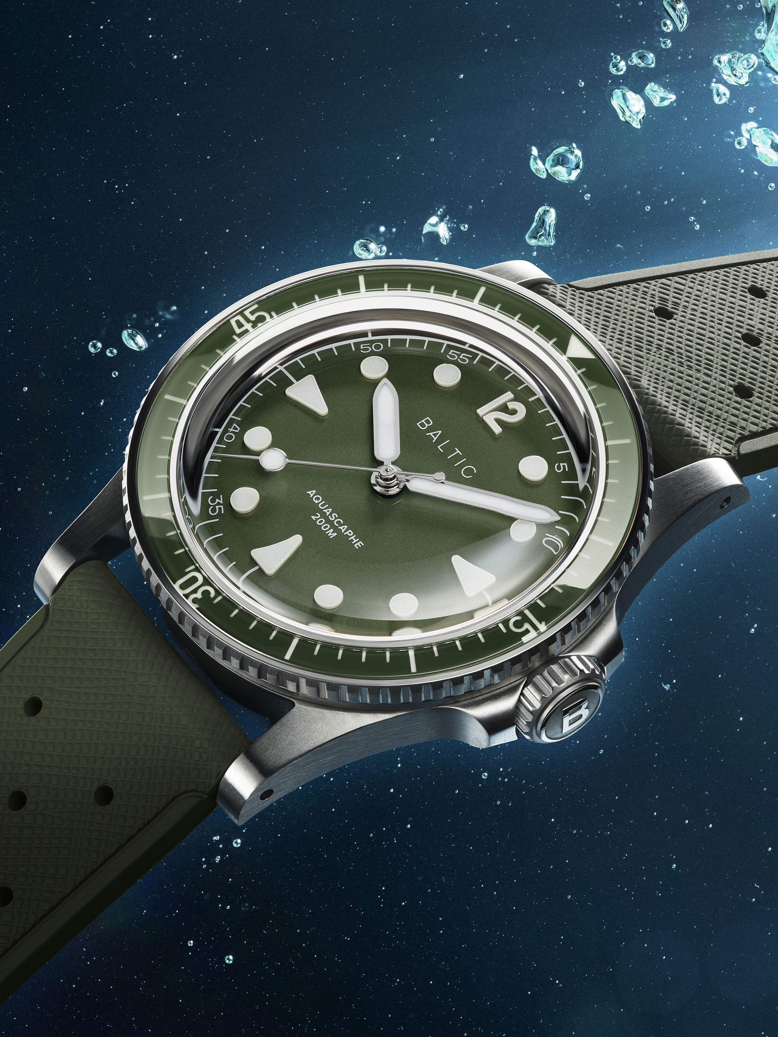 Aquascaphe MK2 Green | Baltic Watches
