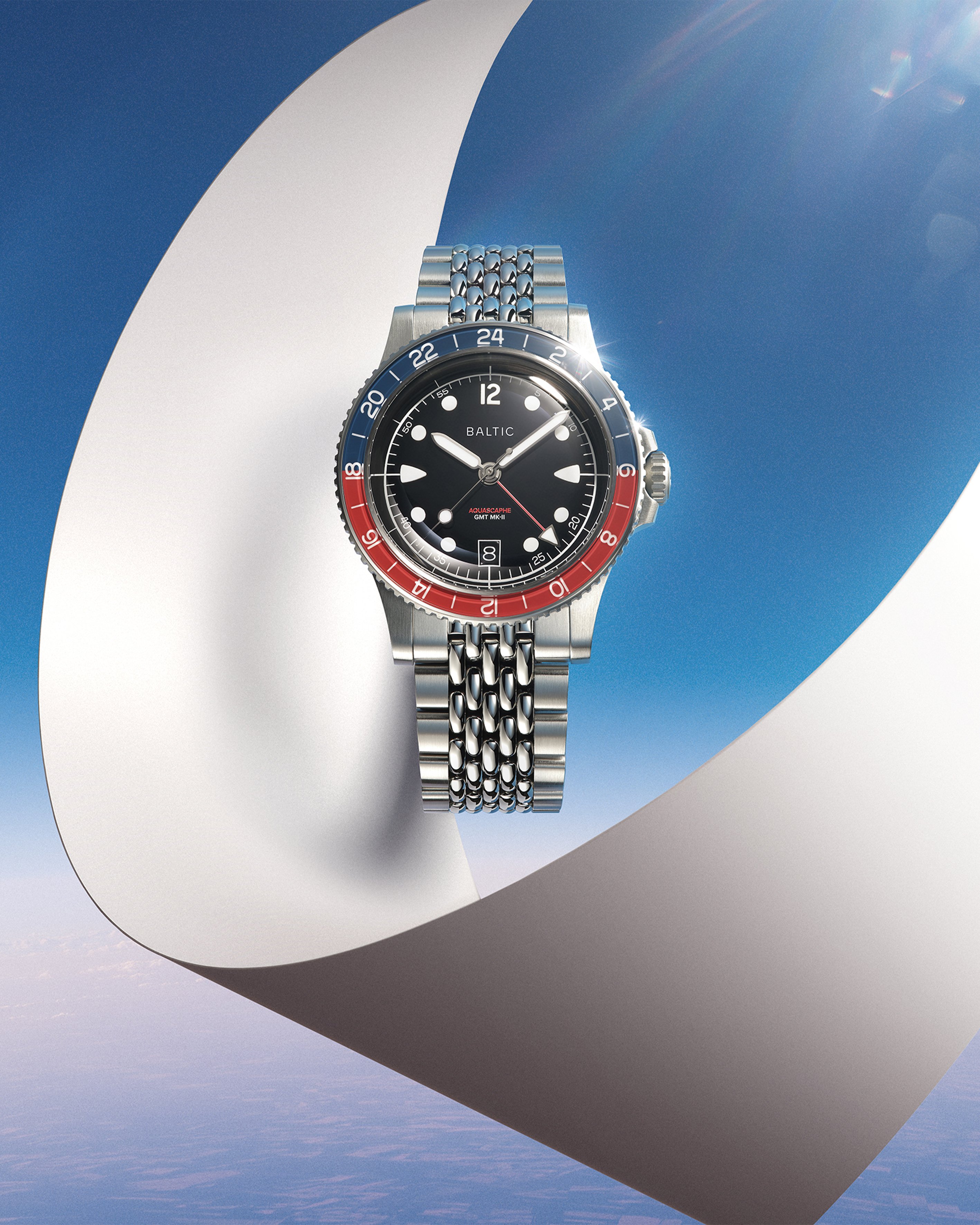 Aquascaphe GMT MK-II Red | Baltic Watches