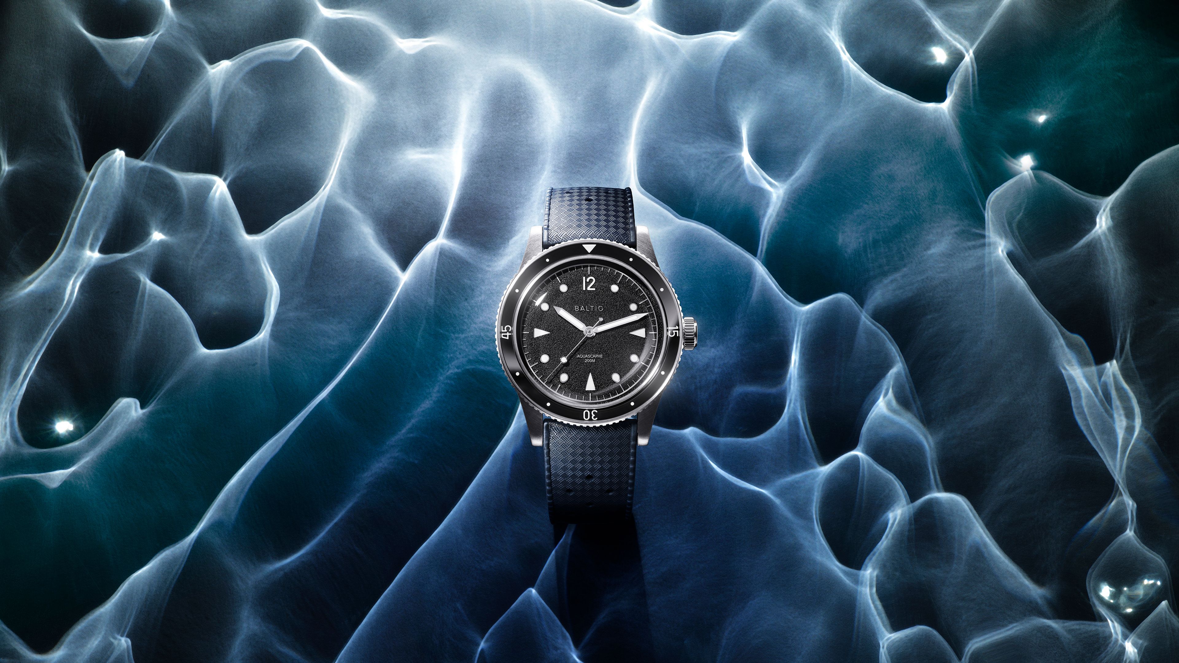 Aquascaphe Classic Black Silver Baltic Watches