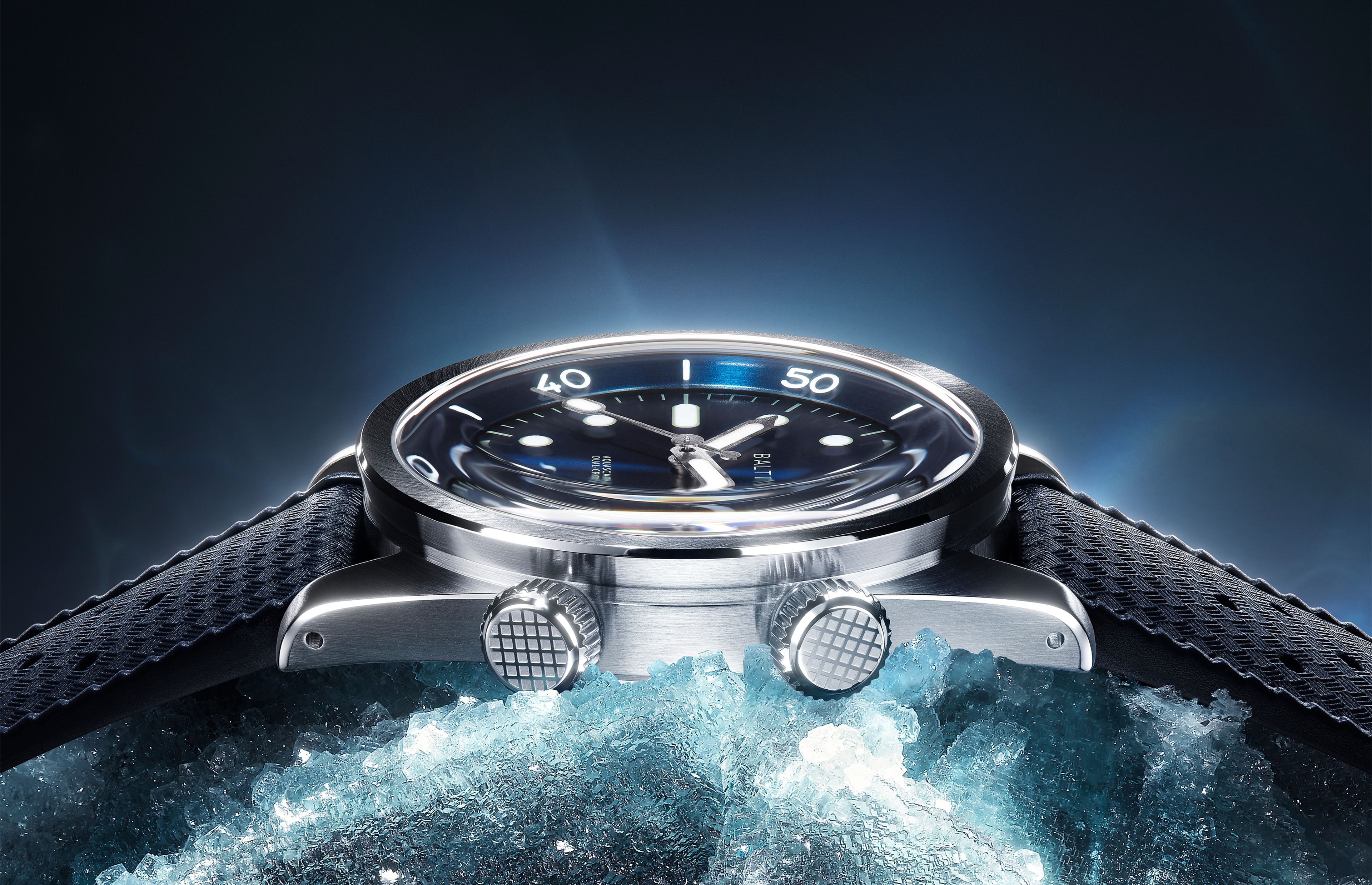 Aquascaphe Dual-Crown Blue - Baltic Watches