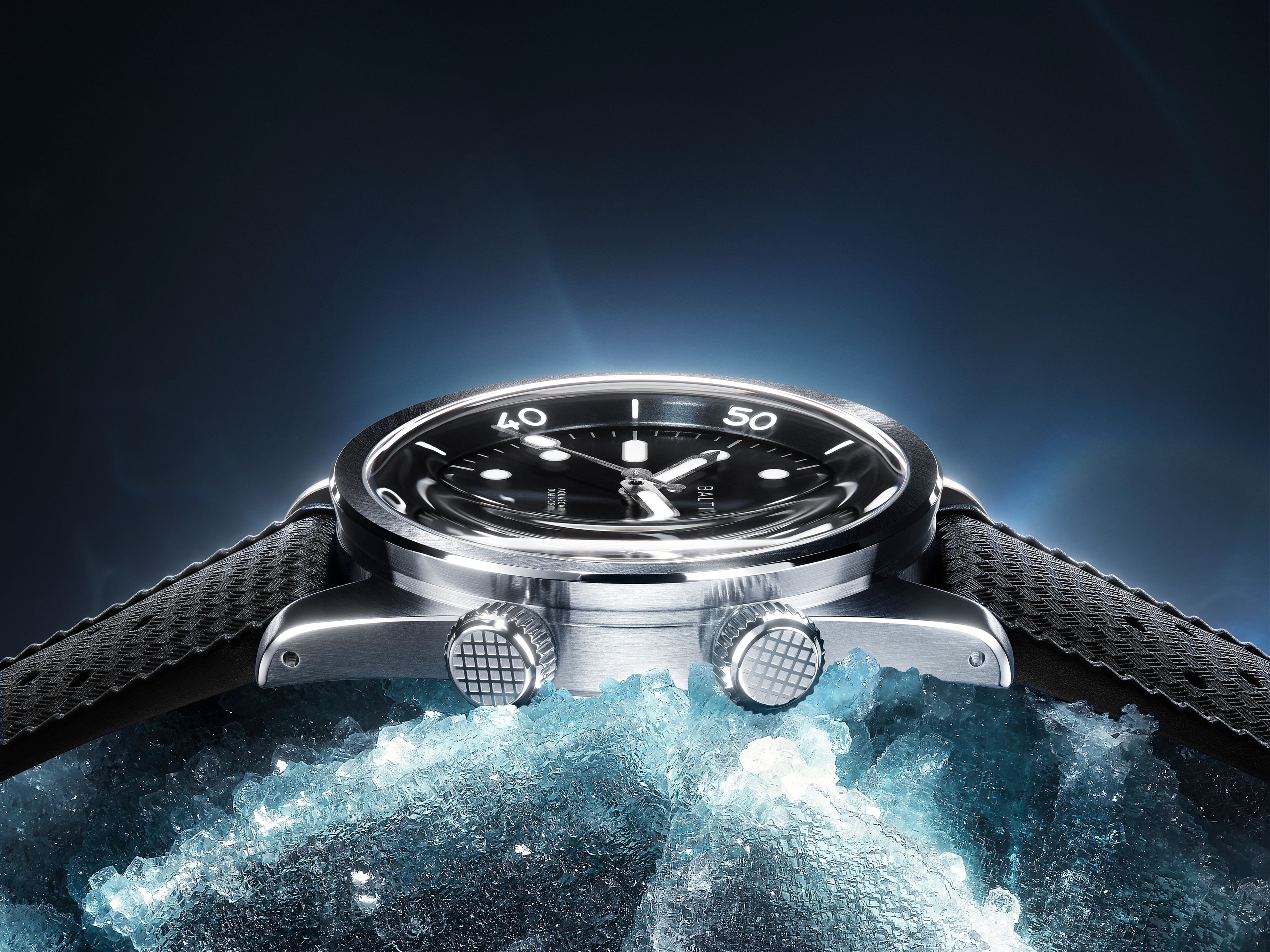 Aquascaphe Dual-Crown Black - Baltic Watches