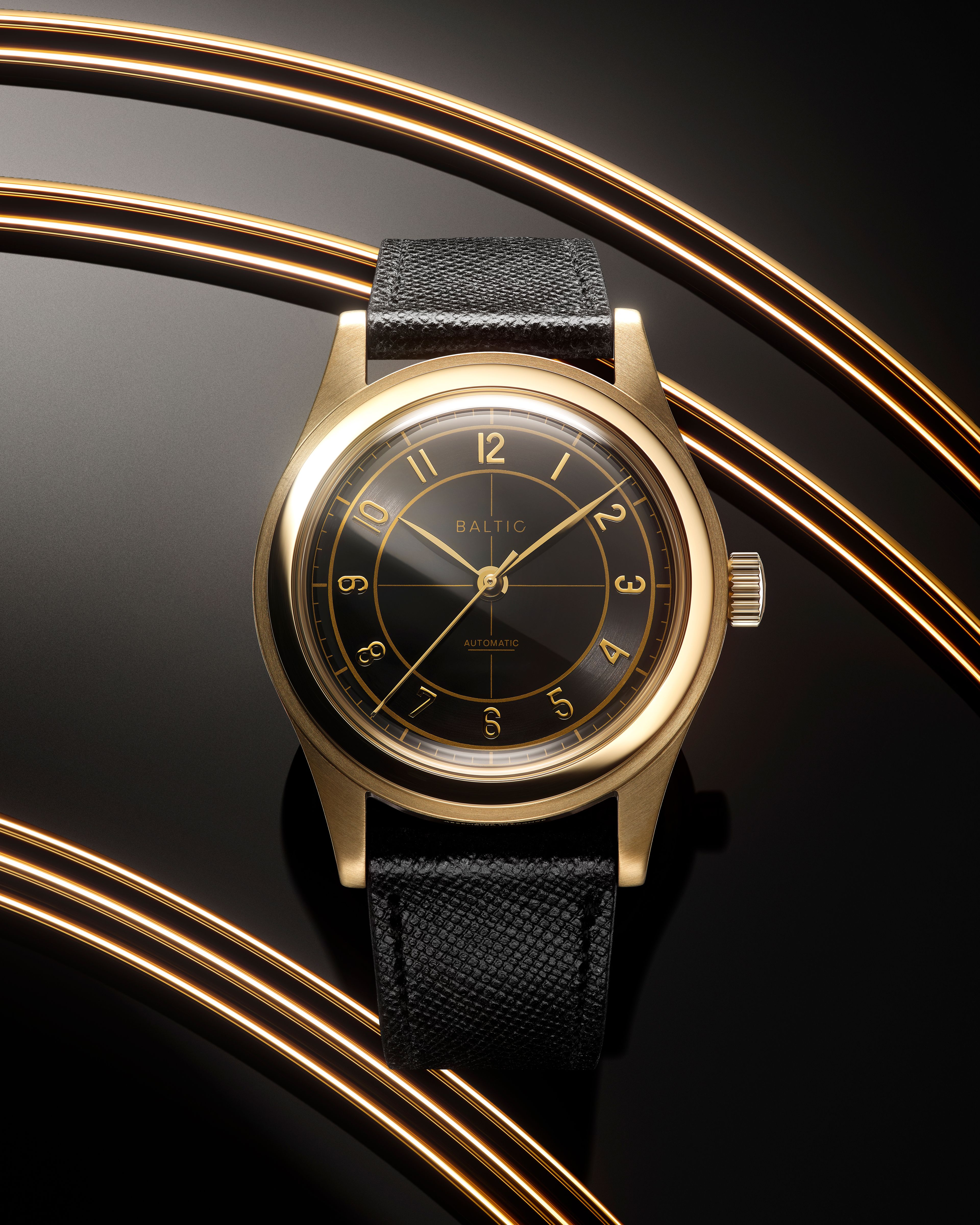 HMS 002 Gold PVD Black | Baltic Watches